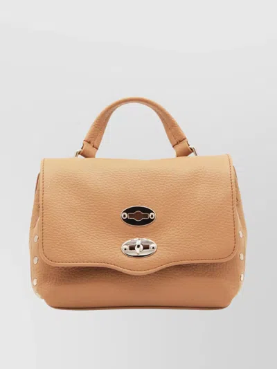 Zanellato Cappuccino Leather Postina Baby Top Handle Bag In Brown