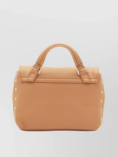 Zanellato Cappuccino Leather Postina Baby Top Handle Bag In Brown