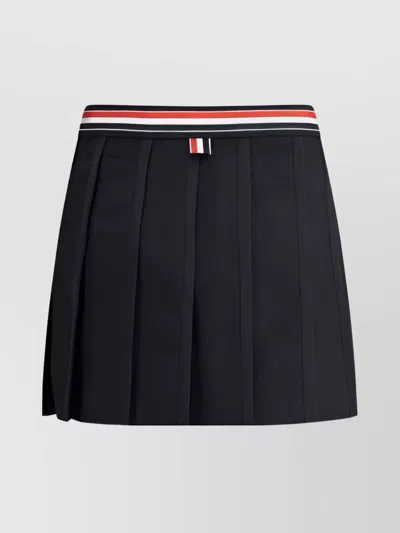 Thom Browne School Uniform Plain Weave Mini Skirt In Black