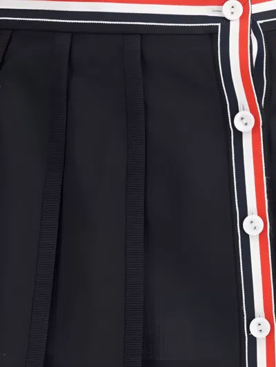 Thom Browne School Uniform Plain Weave Mini Skirt In Black