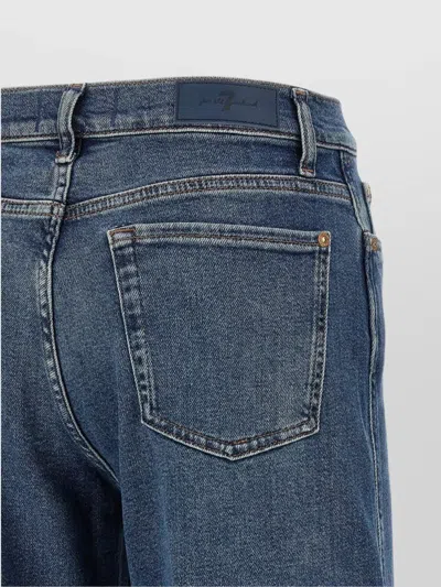 7 For All Mankind Wide-leg Jeans With Five-pocket Design In Blue