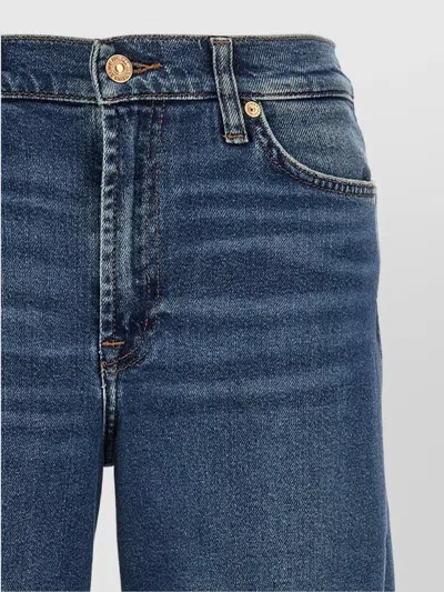 7 For All Mankind Wide-leg Jeans With Five-pocket Design In Blue
