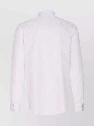 Burberry Long-sleeved Button-up Cotton Shirt In White