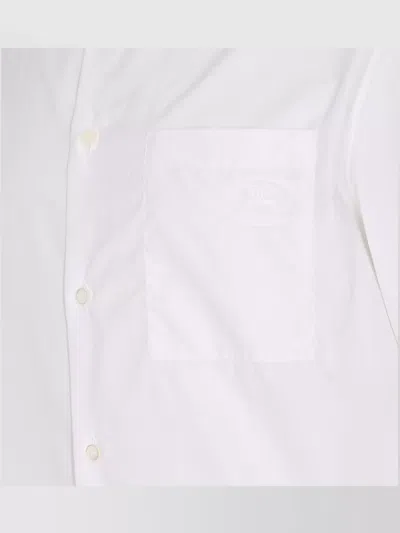 Burberry Long-sleeved Button-up Cotton Shirt In White