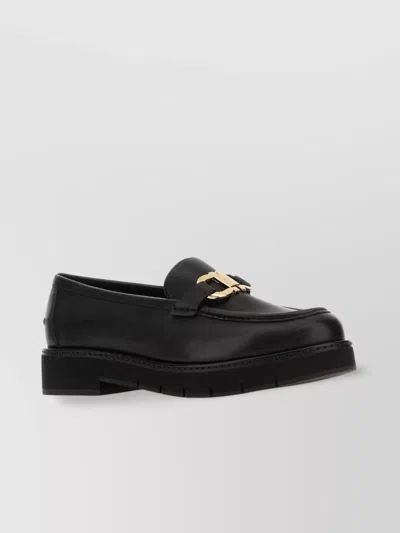 Ferragamo Maryan Lug Chunky Sole Loafers Gold-tone Hardware In Animal Print