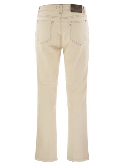 Fay Beige 5-pocket Trousers In Neutral