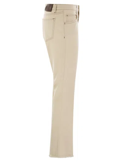 Fay Beige 5-pocket Trousers In Neutral