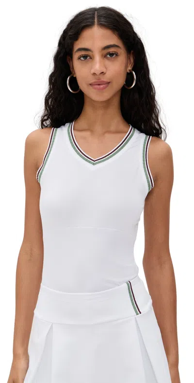 Head X Veronica Beard Tank Top White In White