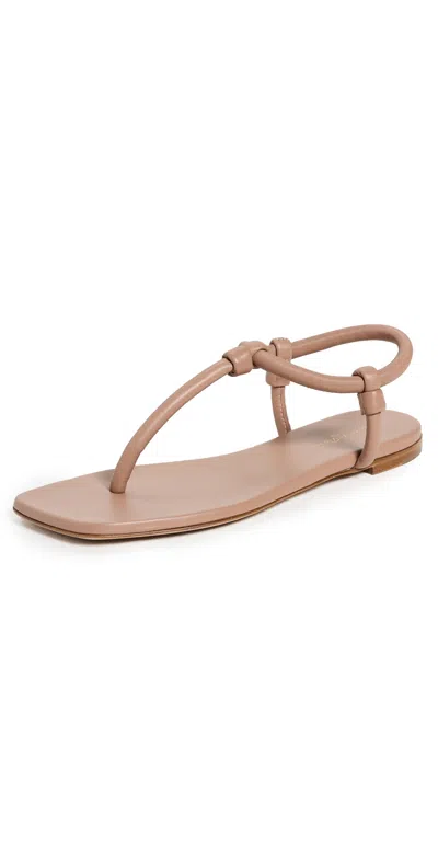 Gianvito Rossi Juno Tubular Leather Thong Sandals