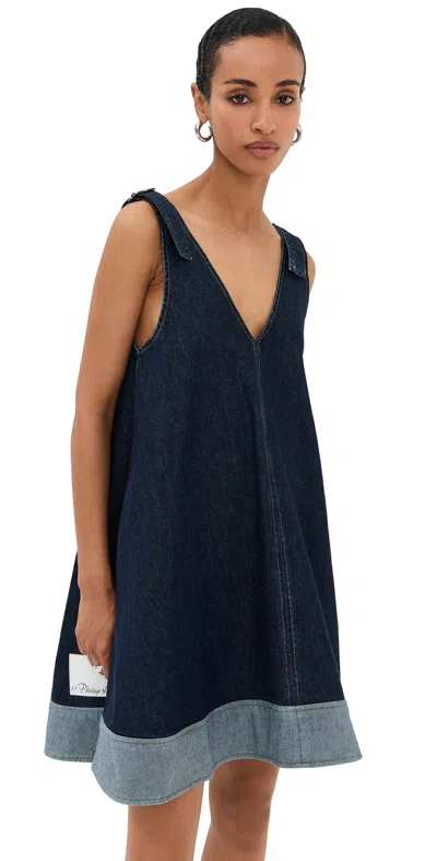 3.1 Phillip Lim Sleeveless Trapeze Minidress In Blue