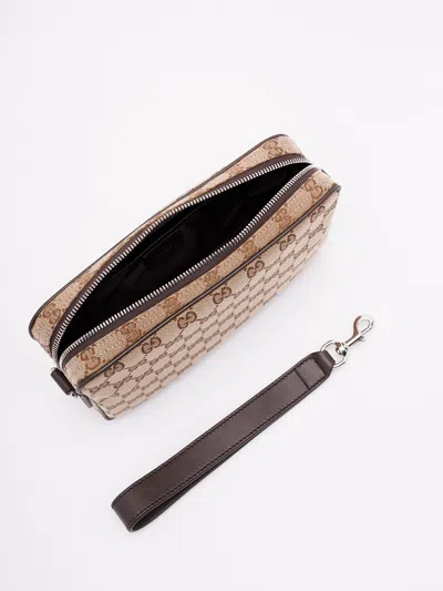 Gucci Gg Small Shoulder Strap Crossbody Bags Brown