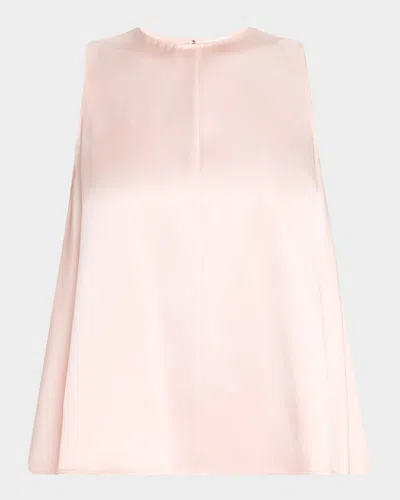Adam Lippes Elias Flowy Double Face Silk Charmeuse Top In Pink