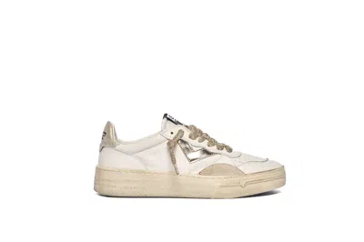 4b12 Wototal Leather Men's Sneakers In White