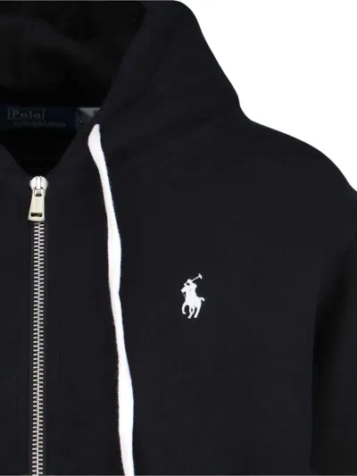 Polo Ralph Lauren Felpa In Misto Cotone Nero Donna