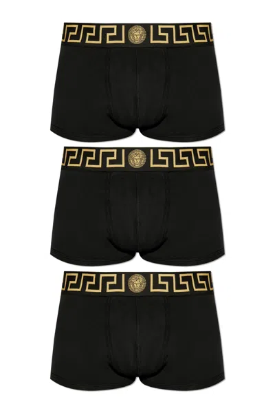 Versace Set Of Three Boxers With Greca Border