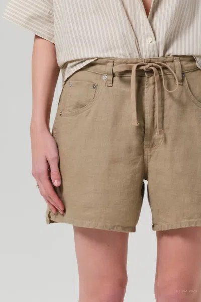 Citizen Of Humanity Citizens Of Humanity Brynn Denim Drawstring Shorts In Nude