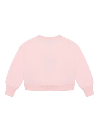 Moschino Kids Teddy Bear Print Sweatshirt In Pink