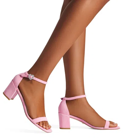 Stuart Weitzman Simple Heart Crystal-heart-embellished Sandals