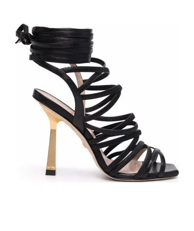 Stuart Weitzman Black Open-toed Sandals
