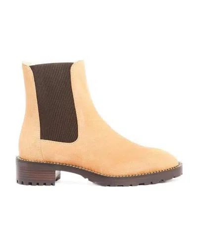 Stuart Weitzman Round-headed Boots In Brown