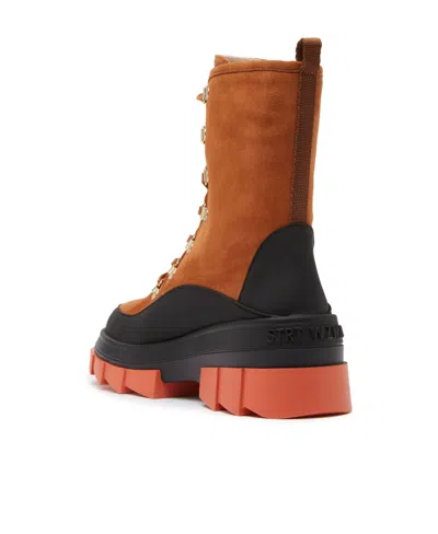 Stuart Weitzman Panelled Lace-up Chunky Boots