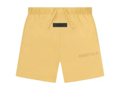 Pre-owned Fear Of God Men's  Essentials Kids Jersey Short In Light Tuscan In Brown