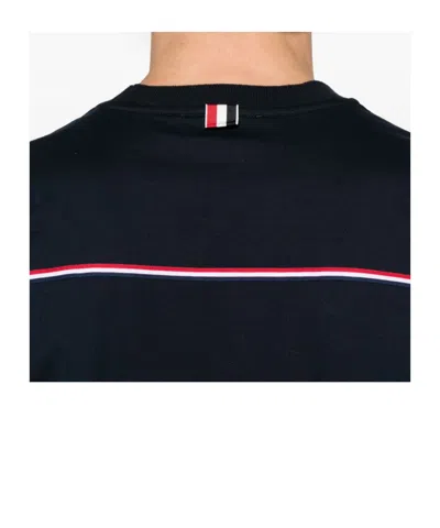 Thom Browne Oversized Cotton T-shirt In Blue