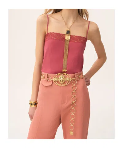 Chloé Lace-trimmed Camisole Top In Brown