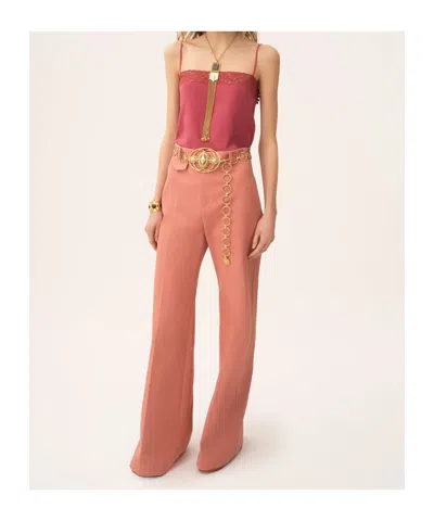 Chloé Lace-trimmed Camisole Top In Brown