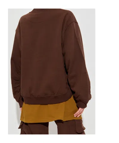 Attico Brown Cotton Sweatshirt With Logo