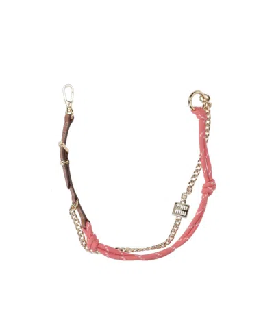 Miu Miu Women Tamaris Leather Cord And Metal Trick Keyring In Multi