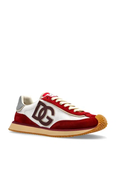 Dolce & Gabbana Dg Cushion Sneakers In Printed Nylon In Multi