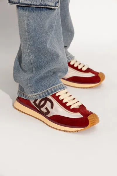 Dolce & Gabbana Dg Cushion Sneakers In Printed Nylon In Multi