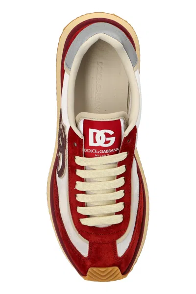 Dolce & Gabbana Dg Cushion Sneakers In Printed Nylon In Multi