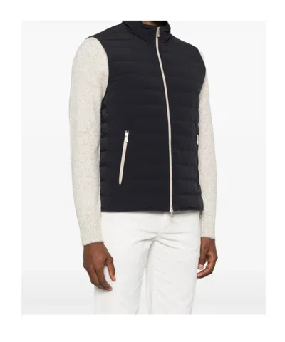 Brunello Cucinelli Men Lightweight Padded Vest In Blue