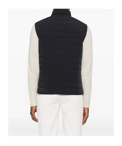 Brunello Cucinelli Men Lightweight Padded Vest In Blue
