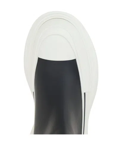 Alexander Mcqueen Chunky Outsole Cap Toe Chelsea Boots In Black