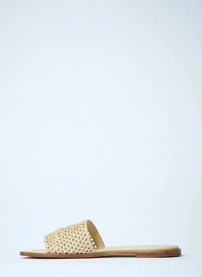 Chloé Women Logo Motif Slides In Green