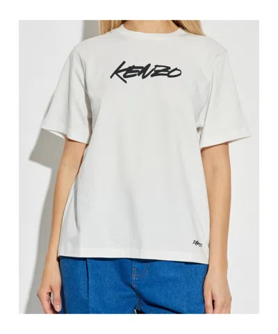 Kenzo Logo T-shirt In White