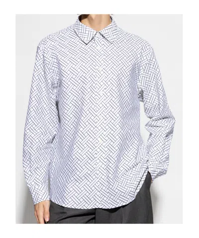 Kenzo Geometric-pattern Shirt In Gray