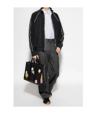 Kenzo Geometric-pattern Shirt In Gray