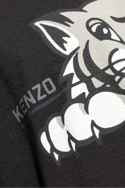 Kenzo Graphic Print Crew Neck Cotton T-shirt
