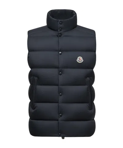 Moncler Tibb Down Gilet In Blue