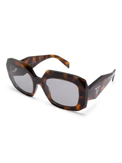 Prada Oversize-frame Sunglasses In Brown