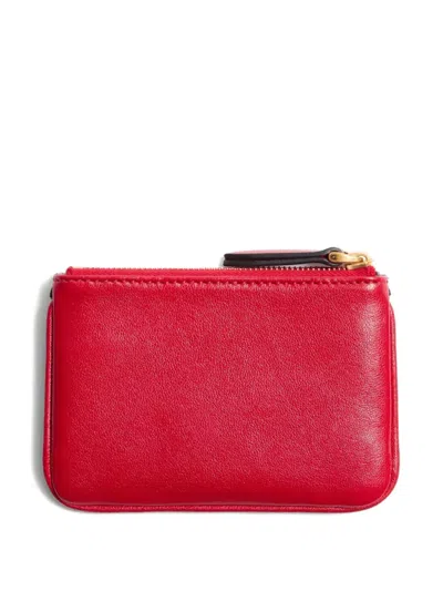 Valentino Logo Plaque Leather Cardholder