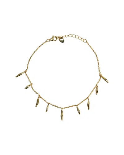 Argento Vivo Silver Anklet In Metallic