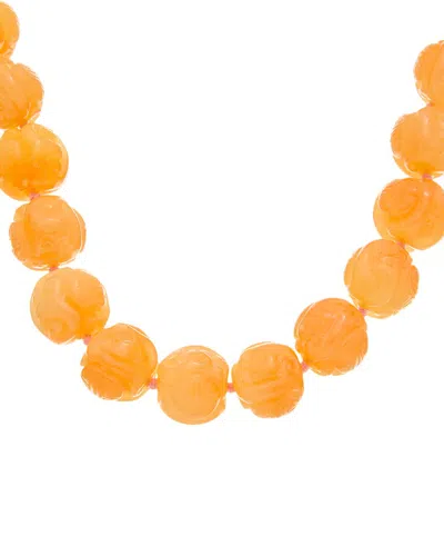 Kenneth Jay Lane Plated Beaded Necklace In Yellow