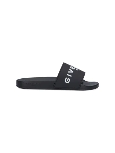 Givenchy Man Sandals Black Size 8 Thermoplastic Polyurethane