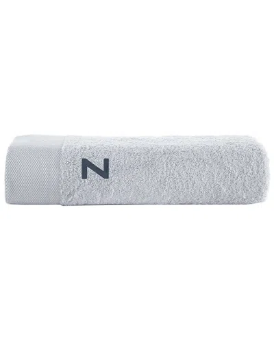 Brooks Brothers Monogrammed Bath Sheet In Gray
