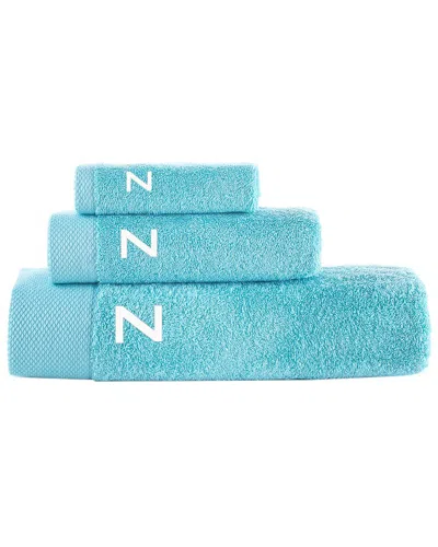 Brooks Brothers Set Of 3 Monogrammed Towels In Blue